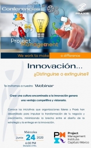 Praxis invita: Webinar - Innovación: ¿Distinguirse o extinguirse?