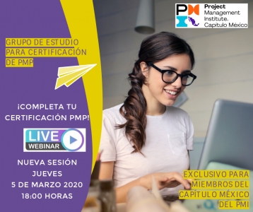 Webinar - Grupo de Estudio para Certificación PMP - 5 de marzo 2020